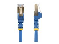StarTech.com 1.5m CAT6A Ethernet Cable, 10 Gigabit Shielded Snagless RJ45 100W PoE Patch Cord, CAT 6A 10GbE STP Network Cable w/Strain Relief, Blue, Fluke Tested/UL Certified Wiring/TIA - Category 6A - 26AWG (6ASPAT150CMBL) - Patchkabel - RJ-45 (han) til RJ-45 (han) - 1.5 m - STP - CAT 6a - knastfri, formet - blå 6ASPAT150CMBL