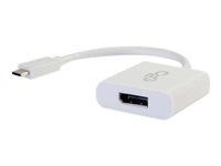 C2G USB C to DisplayPort Adapter Converter - USB Type C to DisplayPort White - Ekstern videoadapter - USB 3.1 - DisplayPort - hvid 80520