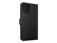 iFrogz Defence - Beskyttende kasse flipomslag til mobiltelefon - læder - sort - for Apple iPhone 13 Pro Max 302008823