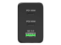 PORT Connect - Strømforsyningsadapter - GaN-teknologi - 65 Watt - 3.25 A - PD, PD 3.0, QC 3.0 - 2 output-stikforbindelser (USB Type A, USB-C) - Europa 900106-EU