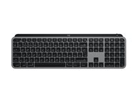 Logitech Master Series MX Keys S for Mac - Tastatur - full size - bagbelyst - trådløs - Bluetooth LE - QWERTY - Italiensk - space grey 920-011629