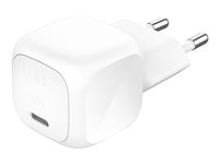 Belkin BoostCharge - Strømforsyningsadapter - kompakt - 20 Watt - Power Delivery 3.1, Fast Charge (USB-C) - hvid WCA009KQWH