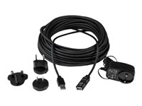 StarTech.com 15m USB 2.0 Active Extension Cable - M/F - 15 meter USB 2.0 Repeater Cable Cord - USB A Male to USB A Female - 15 m, Black (USB2AAEXT15M) - USB forlængerkabel - USB (hun) til USB (han) - USB 2.0 - 15 m - aktiv - sort - for P/N: SVA5H2NEUA, UUSBOTG USB2AAEXT15M