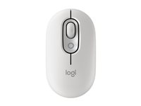 Logitech POP - Mus - brugerdefinerbar emoji - optisk - 4 knapper - trådløs - Bluetooth 5.1 LE - off-white 910-007411