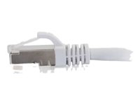 C2G Cat6a Booted Shielded (STP) Network Patch Cable - Patchkabel - RJ-45 (han) til RJ-45 (han) - 2 m - STP - CAT 6a - formet, knastfri, strenget - hvid 89937