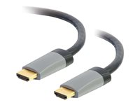C2G 10m (32.8ft) HDMI Cable with Ethernet - High Speed In-Wall Rated - M/M - HDMI-kabel med Ethernet - HDMI han til HDMI han - 10 m - afskærmet - sort 42526