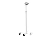 Compulocks Universal Tablet Cling Medical Rolling Kiosk - Vogn med hjul - for tablet - metal - hvid - skærmstørrelse: 7"-13" - monteringsgrænseflade: 100 x 100 mm UCLGMCRSTDW