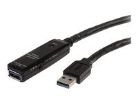 StarTech.com 3m USB 3.0 Active Extension Cable - M/F - 3m USB 3.0 Extension Cable - USB 3.0 repeater Cable (USB3AAEXT3M) - USB forlængerkabel - USB Type A (han) til USB Type A (hun) - USB 3.0 - 3 m - aktiv - sort - for P/N: PEXUSB3S42V, PEXUSB3S44V, ST7300USB3B, SVA5H2NEUA, USB3SAA3MBK USB3AAEXT3M