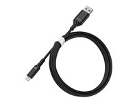 OtterBox Standard - Lightning-kabel - Lightning han til USB han - 1 m - sort 78-52525