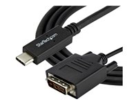 StarTech.com USB-C to DVI Cable - 6 ft / 2m - 1080p - 1920x1200 - USB-C DVI Monitor Cable - USB C Cable - Computer Monitor Cable (CDP2DVIMM2MB) - USB / DVI kabel - USB-C (han) til DVI-D (han) - Thunderbolt 3 / USB 3.1 - 2 m - 1920 x 1200 (WUXGA) support - sort - for P/N: TB4CDOCK CDP2DVIMM2MB