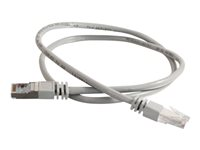 C2G Cat5e Booted Shielded (STP) Network Patch Cable - Patchkabel - RJ-45 (han) til RJ-45 (han) - 1 m - STP - CAT 5e - formet - grå 83750