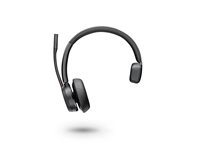 HP Poly Voyager 4310 - Headset - på øret - Bluetooth - trådløs, kablet - USB-A - sort - Certified for Microsoft Teams 77Y91AA