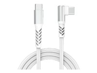 GRATEQ PRO - USB-kabel - 24 pin USB-C (han) til 24 pin USB-C (han) vinklet - 5 A - 1 m - USB Power Delivery (240 W) - hvid 86070GC