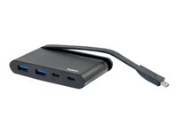 Legrand - Hub - 2 x SuperSpeed USB 3.0 + 1 x USB-C + 1 x USB-C (strømforsyning) - desktop 82115