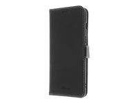 Insmat - Flipomslag til mobiltelefon - ægte læder, termoplastisk polyuretan (TPU), karton+papir+aluminiumsfolie, bomuldssyninger - sort - for OnePlus Nord 2T 650-3083