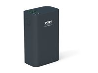 PORT Connect - Powerbank - 26800 mAh - 99 Wh - 65 Watt - 3.25 A - QC, PD - 4 output-stikforbindelser (2 x USB-C, 2 x USB) - på kabel: USB-A 907004