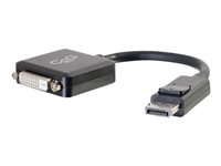 C2G 8in DisplayPort to DVI-D Adapter - DP to DVI D Adapter - Black - M/F - Videoadapter - DisplayPort (han) til DVI-D (hun) - sort 54321