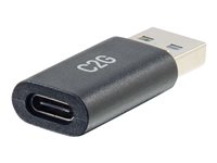 C2G USB C to USB Adapter - SuperSpeed USB Adapter - 5Gbps - F/M - USB adapter - 24 pin USB-C (hun) omvendelig til USB Type A (han) - USB 3.0 - formet - sort 54427