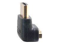 C2G 90° Down Adapter - HDMI adapter - HDMI han til HDMI hun - sort - 90° stikforbindelse 80562