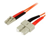 StarTech.com 1m Fiber Optic Cable - Multimode Duplex 62.5/125 - LSZH - LC/SC - OM1 - LC to SC Fiber Patch Cable (FIBLCSC1) - Netværkskabel - LC multimodus (han) til SC multimodus (han) - 1 m - 1 m. - fiberoptik - duplex - 62,5 / 125 my FIBLCSC1