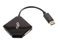 C2G DisplayPort to HDMI, VGA, DVI Adapter Converter - M/F - Video transformer - DVI, HDMI, VGA - DVI, HDMI, VGA - sort 54340
