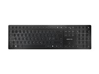 CHERRY KW 9100 SLIM - Tastatur - trådløs - 2.4 GHz, Bluetooth 4.0 - Pan Nordic - tastkontakt: CHERRY SX - sort, sølv JK-9100PN-2