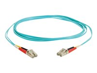 C2G LC-LC 10Gb 50/125 OM3 Duplex Multimode PVC Fiber Optic Cable (LSZH) - Netværkskabel - LC multimodus (han) til LC multimodus (han) - 2 m - 2 m. - fiberoptik - duplex - 50 / 125 my - OM3 - halogenfri - akvamarin 85550