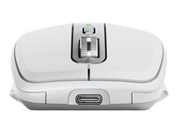 Logitech MX Anywhere 3S - Mus - optisk - 6 knapper - trådløs - Bluetooth - bleg grå 910-006930