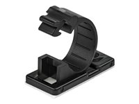 StarTech.com 100 Adhesive Cable Management Clips Black, Network/Ethernet/Office Desk/Computer Cord Organizer, Sticky Cable/Wire Holders, Nylon Self Adhesive Clamp UL/94V-2 Fire Rated - Nylon 66 Plastic - TAA (CBMCC2) - Kabelklemmer - sort - TAA-kompatibel (pakke med 100) CBMCC2