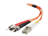 C2G Low-Smoke Zero-Halogen - Patchkabel - LC multimodus (han) til ST multimodus (han) - 1 m - 1 m. - fiberoptik - 62,5 / 125 my - orange 85271