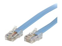 StarTech.com Cisco Console Rollover Cable - RJ45 Ethernet - Network cable - RJ-45 (M) to RJ-45 (M) - 6 ft - molded, flat - blue - ROLLOVERMM6 - Netværkskabel - RJ-45 (han) til RJ-45 (han) - 1.8 m - formet, flad - blå ROLLOVERMM6