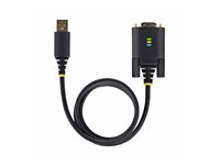 StarTech.com 6.6ft (2m) USB to Serial Adapter Cable, COM Retention, RS232 - USB / serielkabel - USB (han) til DB-9 (han) kan skrues - 2 m - formet, robust - sort 1P6FFC-USB-SERIAL