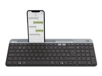 Logitech Slim Multi-Device K580 - Tastatur - trådløs - Bluetooth, 2.4 GHz - Pan Nordic - grafit 920-009274