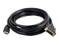 C2G 1m (3ft) HDMI to DVI Cable - HDMI to DVI-D Adapter Cable - 1080p - M/M - Adapterkabel - DVI-D han til HDMI han - 1 m - afskærmet - sort 42514