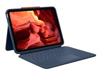 Logitech Rugged Combo 4 Touch - Tastatur og folio-kasse - med trackpad - Apple Smart connector - QWERTY - Pan Nordic - marineblå - for Apple 10.9-inch iPad (10. generation); iPad A16 Wi-Fi, A16 Wi-Fi + Cellular 920-011187
