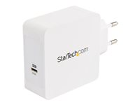 StarTech.com USB C Wall Charger, USB C Laptop Charger 60W PD, 6ft/2m Cable, Universal Compact Type C Power Adapter, Dell XPS/Lenovo X1 Carbon, HP EliteBook, MacBook, USB IF/CE Certified - 60W PD3.0 Wall Charger (WCH1CEU) - Strømforsyningsadapter - 60 Watt - 3 A (USB-C) - på kabel: USB-C WCH1CEU