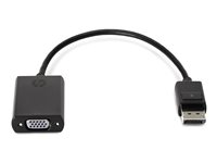 HP DisplayPort to VGA Adapter - Video transformer - DisplayPort - VGA - for Elite t655; EliteBook 8470; Pro 260 G9, t550; Workstation Z4 G5, Z6 G5; ZBook 17 G4 F7W97AA