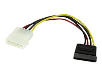 StarTech.com 6in 4 Pin LP4 to SATA Power Cable Adapter - LP4 to SATA - 6in LP4 to SATA Cable - 4 pin to SATA power - Strømkabel - SATA strøm (han) til 4-PIN intern strøm (han) - 0.2 m - for P/N: BRACKET125PTP, PEXUSB311AC3, PEXUSB312A1C1H, PEXUSB312A2C2V, PEXUSB314A2V2 SATAPOWADAP