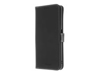 Insmat - Flipomslag til mobiltelefon - læder, termoplastisk polyuretan (TPU), karton+papir+aluminiumsfolie, 2 magnet - sort - for OnePlus Nord CE 3 Lite 650-3162