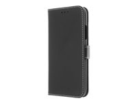 Insmat Exclusive Flip Case - Flipomslag til mobiltelefon - ægte læder, polykarbonat - sort - for Apple iPhone 11 Pro 650-2802