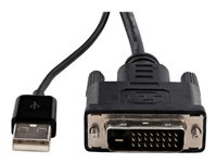 StarTech.com DVI to DisplayPort Adapter - USB Power - 1920 x 1200 - DVI to DisplayPort Converter - Video Adapter - DVI-D to DP (DVI2DP2) - Videoadapter - dobbeltlink - DVI-D (han) til DisplayPort (hun) - USB-strøm DVI2DP2