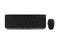 CHERRY GENTIX DESKTOP - Sæt med mus og tastatur - trådløs - 2.4 GHz - engelsk - sort JD-7000EU-2