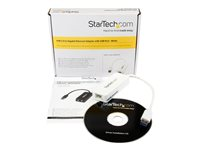 StarTech.com USB 3.0 to Gigabit Ethernet Adapter NIC w/ USB Port (White) - USB 3.0 NIC - 10/100/1000 Mbps USB 3.0 LAN Adapter (USB31000SPTW) - Netværksadapter - USB 3.0 - Gigabit Ethernet - hvid USB31000SPTW
