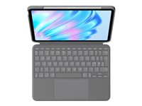 Logitech Combo Touch - Tastatur og folio-kasse - med trackpad - bagbelyst - Apple Smart connector - QWERTY - nordisk (dansk/finsk/norsk/svensk) - oxford-grå - for Apple 11-inch iPad Air (M2, M3) 920-012634