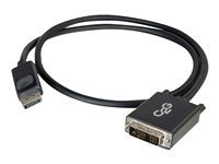 C2G 2m DisplayPort to Single Link DVI-D Adapter Cable M/M - DP to DVI - Black - DisplayPort kabel - DisplayPort (han) til DVI-D (han) - 2 m - sort 84329