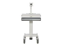 Eaton Tripp Lite Series Mobile Workstation with Monitor Arm, Casters, Locking Drawer, TAA - Vogn med hjul - for monitor / HDTV - stål, træ - elfenben - skærmstørrelse: 24" - gulvstående - TAA-kompatibel WWSS1DWSTAA