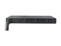APC Basic Rack PDU - Strømfordelingsenhed (rackversion) - AC 400 V - 22 kW - tre faser - input: IEC 60309 - output-stikforbindelser: 6 (IEC 60320 C19) - 2.44 m ledning - sort - for P/N: SCL400RMJ1U, SCL500RMI1UC, SCL500RMI1UNC, SMTL1000RMI2UC, SMTL750RMI2UC AP7526