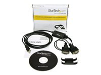 StarTech.com USB to Serial Adapter - 2 Port - COM Port Retention - FTDI - USB to RS232 Adapter Cable - USB to Serial Converter (ICUSB2322F) - Seriel adapter - USB - RS-232 x 2 - sort ICUSB2322F