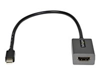 StarTech.com Mini DisplayPort to HDMI Adapter, mDP to HDMI Adapter Dongle, 1080p, Mini DisplayPort 1.2 to HDMI Monitor/Display, Mini DP to HDMI Video Converter, 12" Long Attached Cable - Thunderbolt 1/2 Compatible (MDP2HDEC) - Videoadapter - Mini DisplayPort han til HDMI hun - 30 cm - sort - passiv omformer MDP2HDEC
