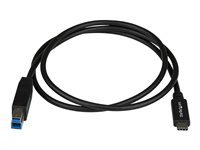 StarTech.com USB C to USB B Printer Cable - 1m / 3 ft - Superspeed - USB 3.1 - 10Gbps - USB C Printer Cable - USB Type C to Type B (USB31CB1M) - USB-kabel - 24 pin USB-C (han) til USB Type B (han) - USB 3.1 - 1 m - sort - for P/N: PEXUSB311AC3, PEXUSB312C3, SV231DHU34K6, SV231HU34K6, SV231QDPU34K, SV431HU34K6 USB31CB1M